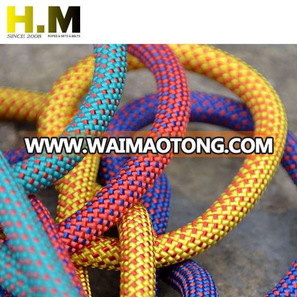 Hot selling custom colorful climbing braided nylon rope